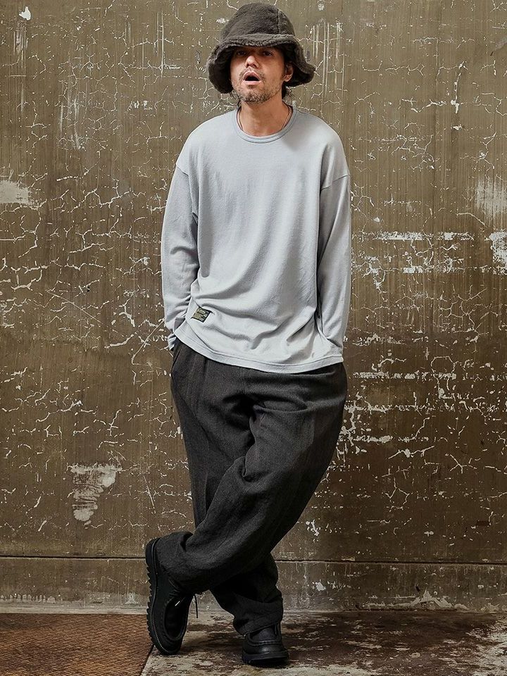 【予約品】 WASHABLE WOOL TEE / ウールTシャツ / ライトグレー