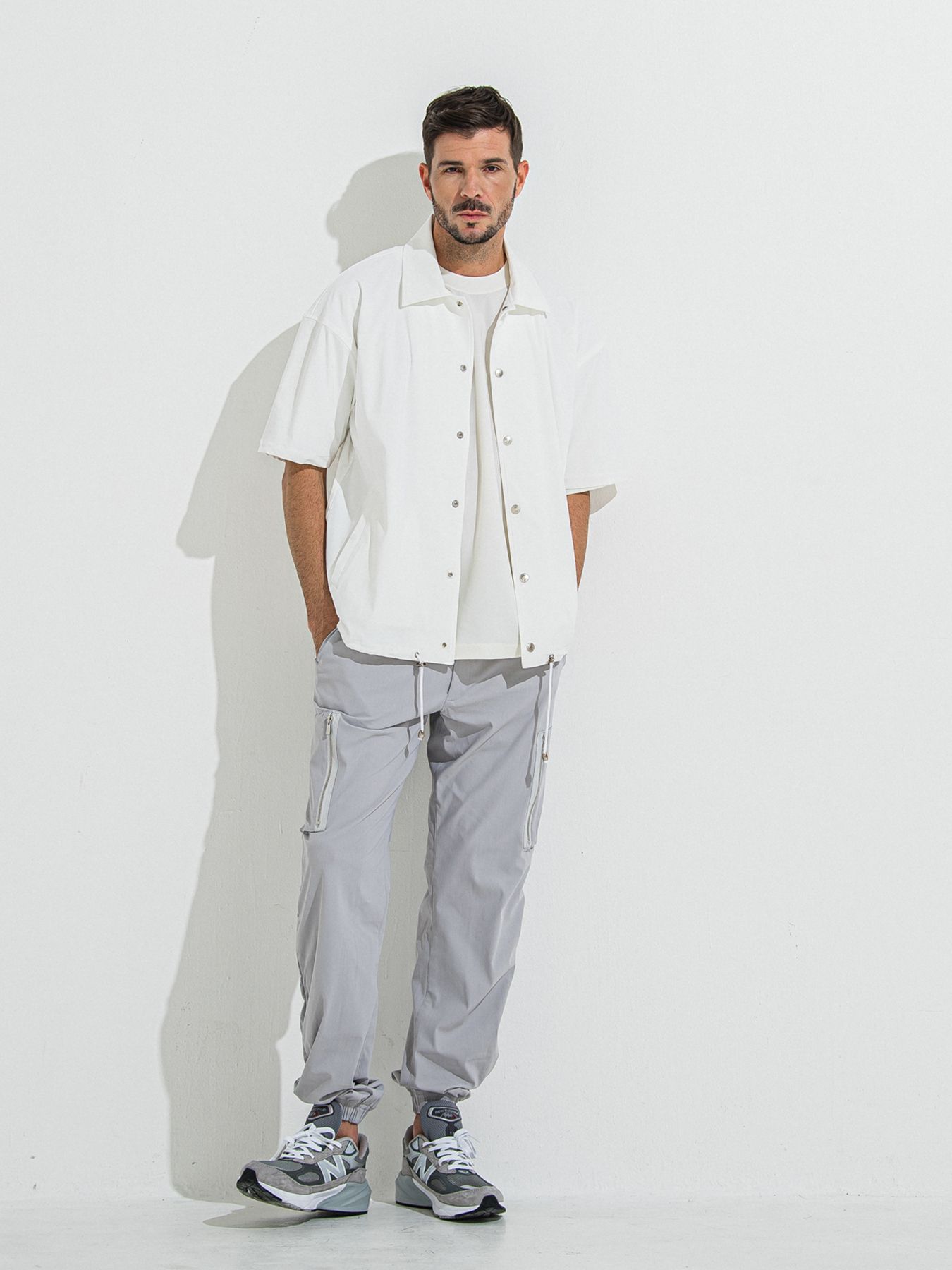 【予約品 】DAVID NYLON CARGO PANTS / デヴィッドナイロンカーゴパンツ / グレー