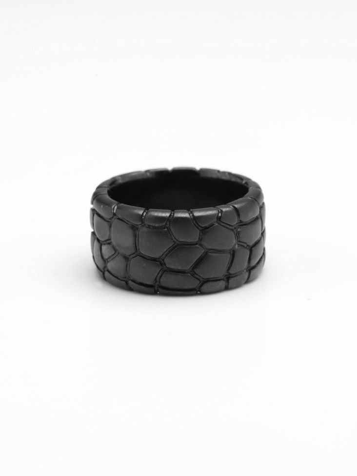 【予約品】 IVXLCDM ×wjk  croco pattern pinky ring / リング / ブラックコーティング
