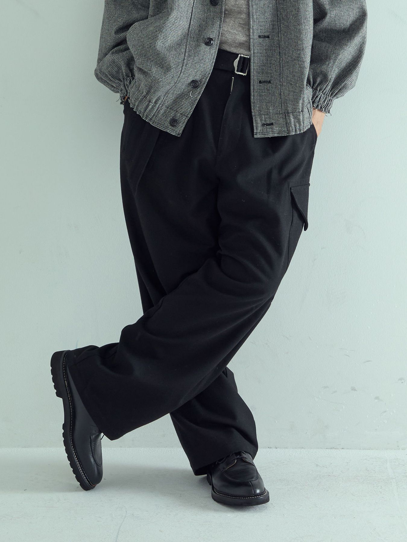 【予約品 】WOOLPILOTPANTS / ウールミリタリーパンツ / ブラック