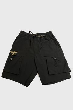WING  金刺繍 ハーフパンツ / ブラック 【BOY LONDON】