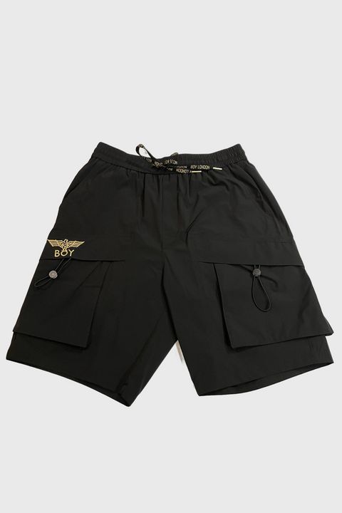 WING  金刺繍 ハーフパンツ / ブラック 【BOY LONDON】