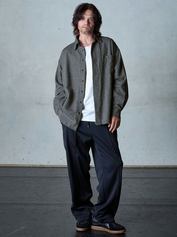 【予約品】 MINIMACRAFT / シャツ / モクグレー×ブラック