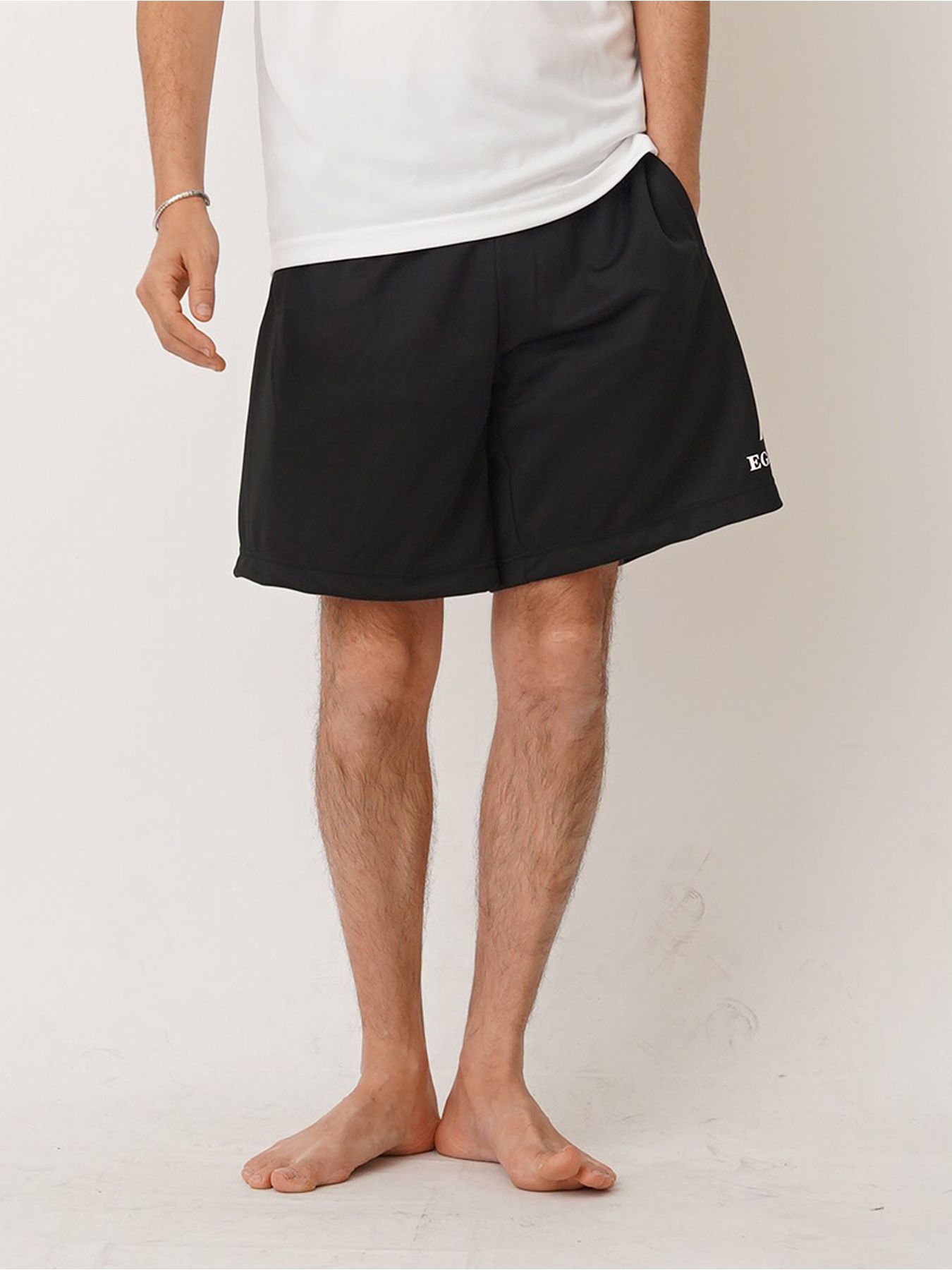 EGO TRIPPING TRAINING SHORTS / トレーニングウェア / ブラック×ホワイト