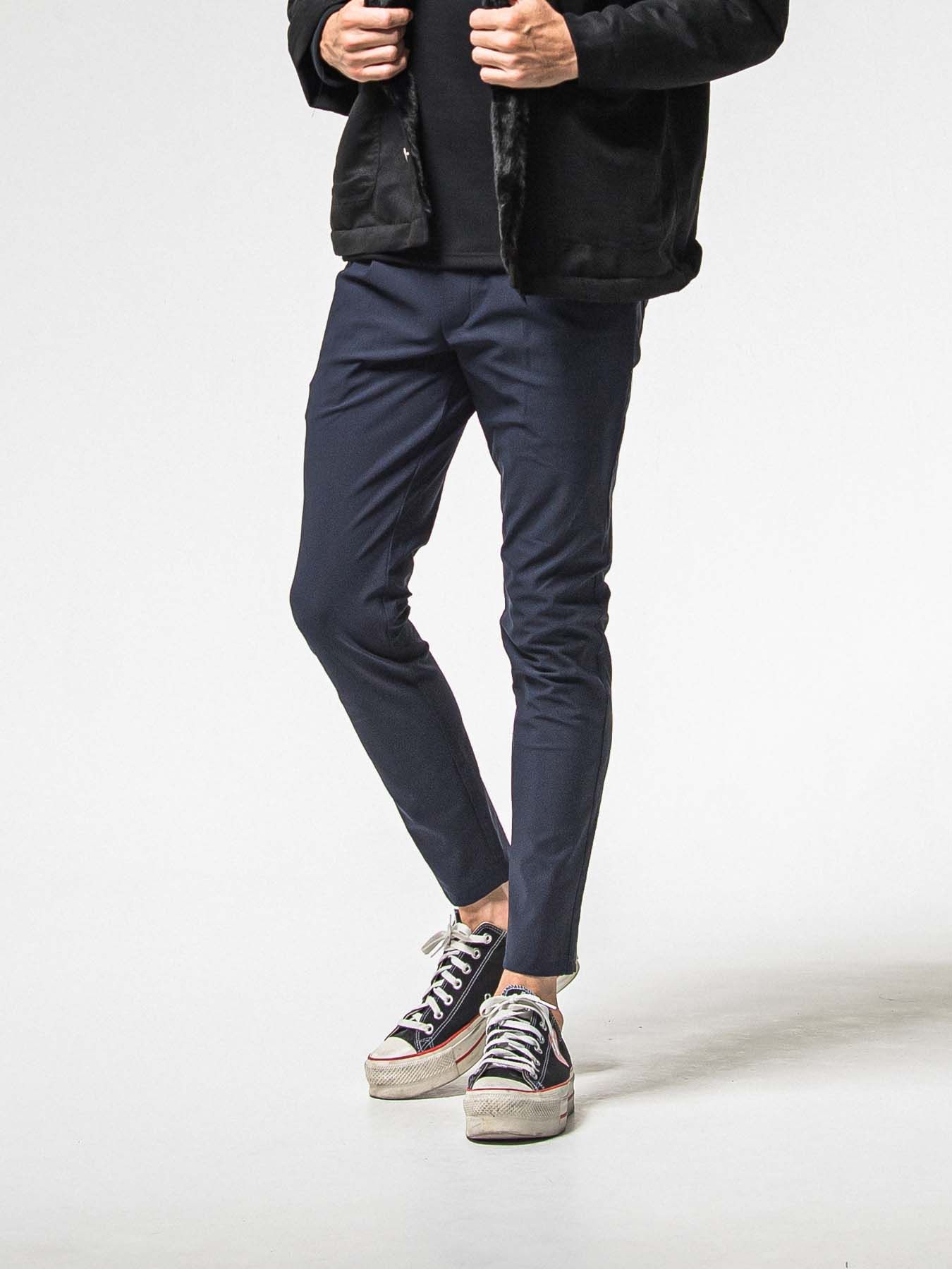 【予約品 8月31日(日) 締切】CHRIS EASY HEAT TUCK PANTS / クリス イージー ヒートタックパンツ / ネイビー