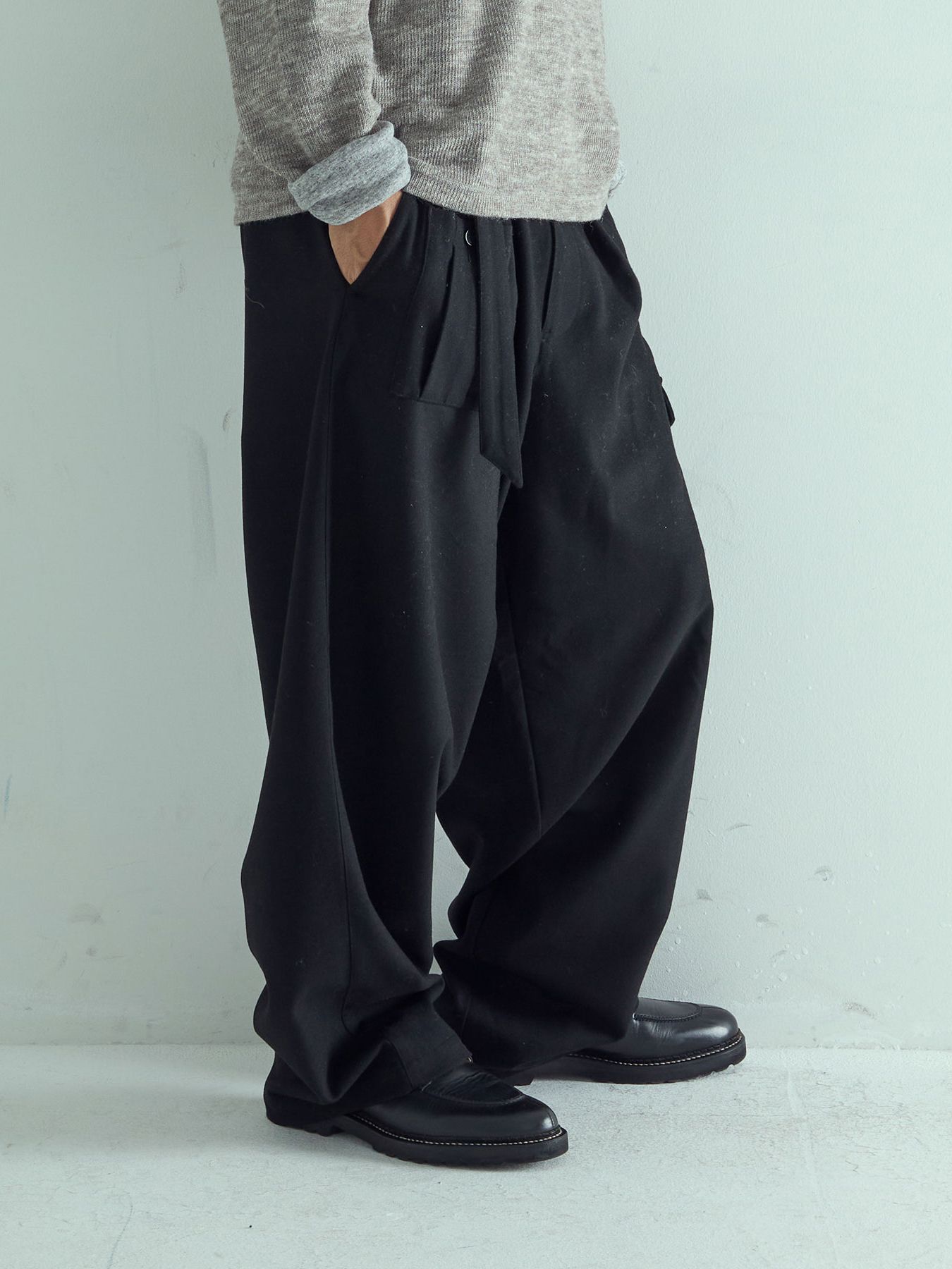 【予約品 】WOOLPILOTPANTS / ウールミリタリーパンツ / ブラック