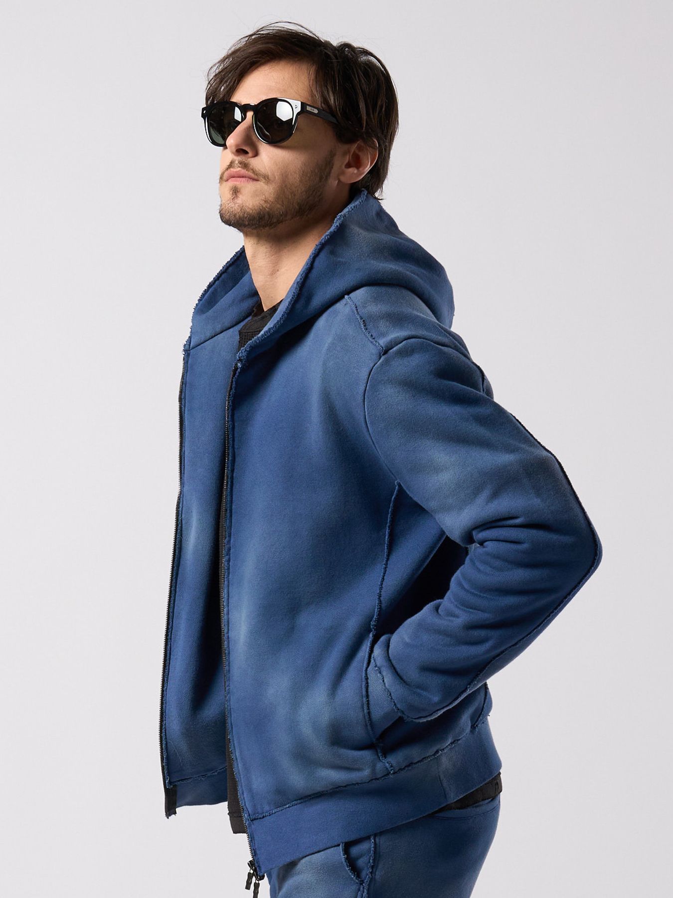 【予約品 4月19日(日) 18時締切】fade zip-up hoodie / フェード ジップアップ フーディー / フェードネイビー