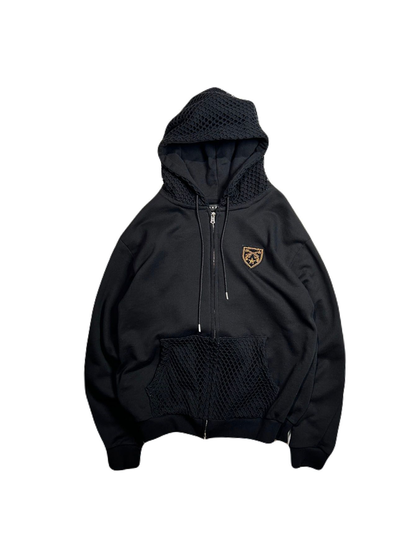 【予約品 8月10日(日) 締切 】ZARI WAPPEN HOODIE / ザリワッペン フーディー / ブラック