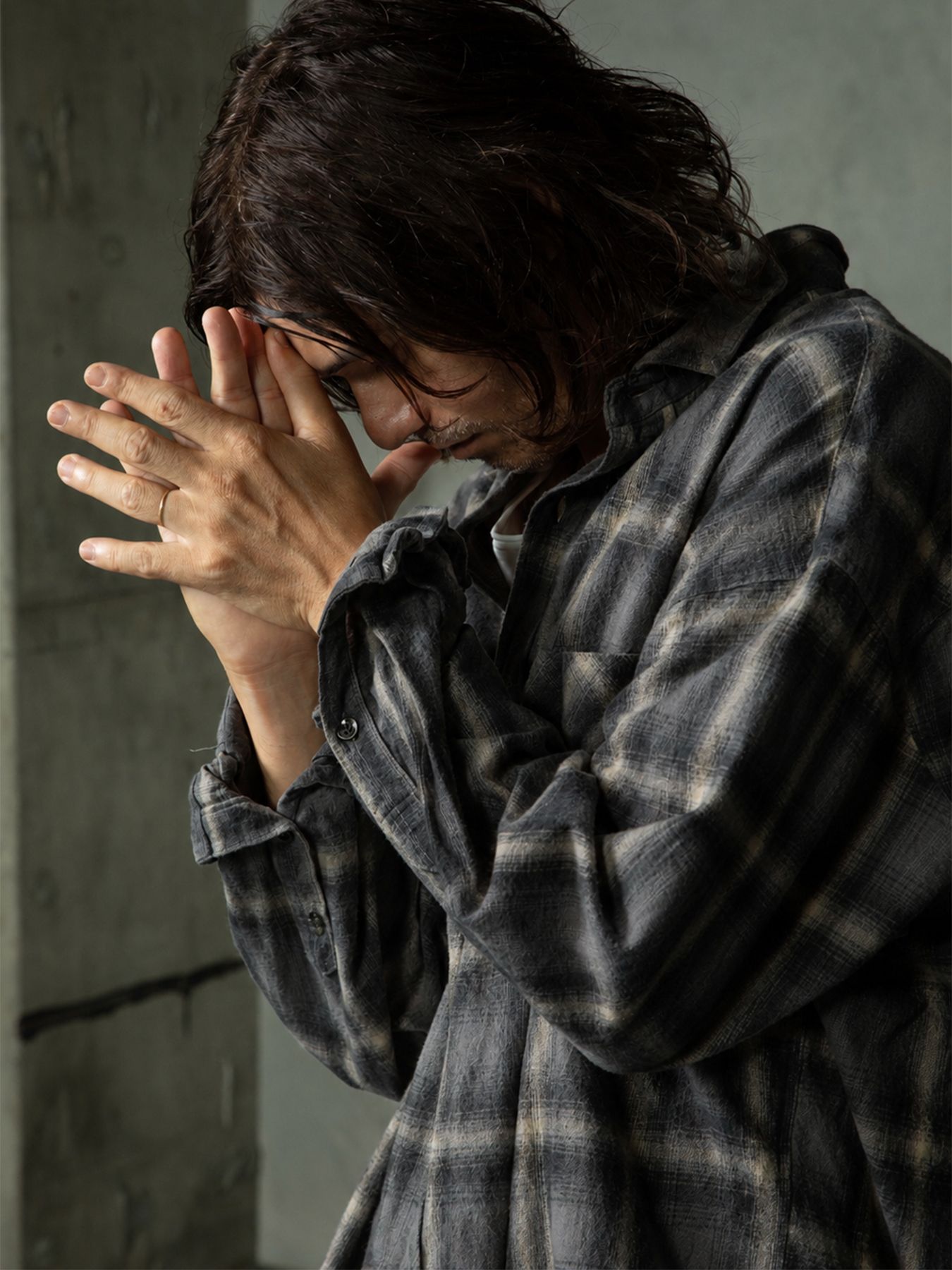 【予約品 7月5日(日) 締切】HAZE FLANNELSHIRTS dirty / フランネルチェックシャツ / ダーティーチャコール