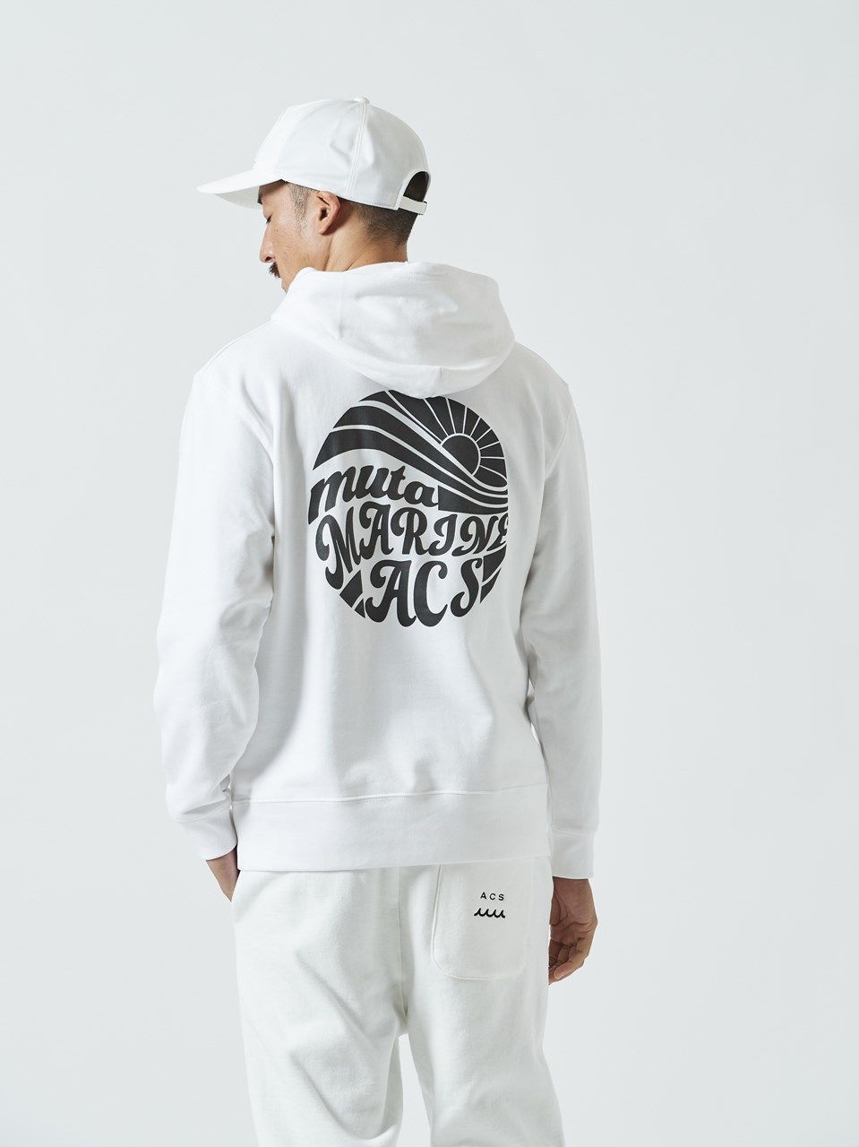 (予約品)  muta ohtadesigh×SToL Hooded Sweatshirt / スウェットパーカー / ホワイト 【Acanthus×muta】 9月上旬頃入荷予定