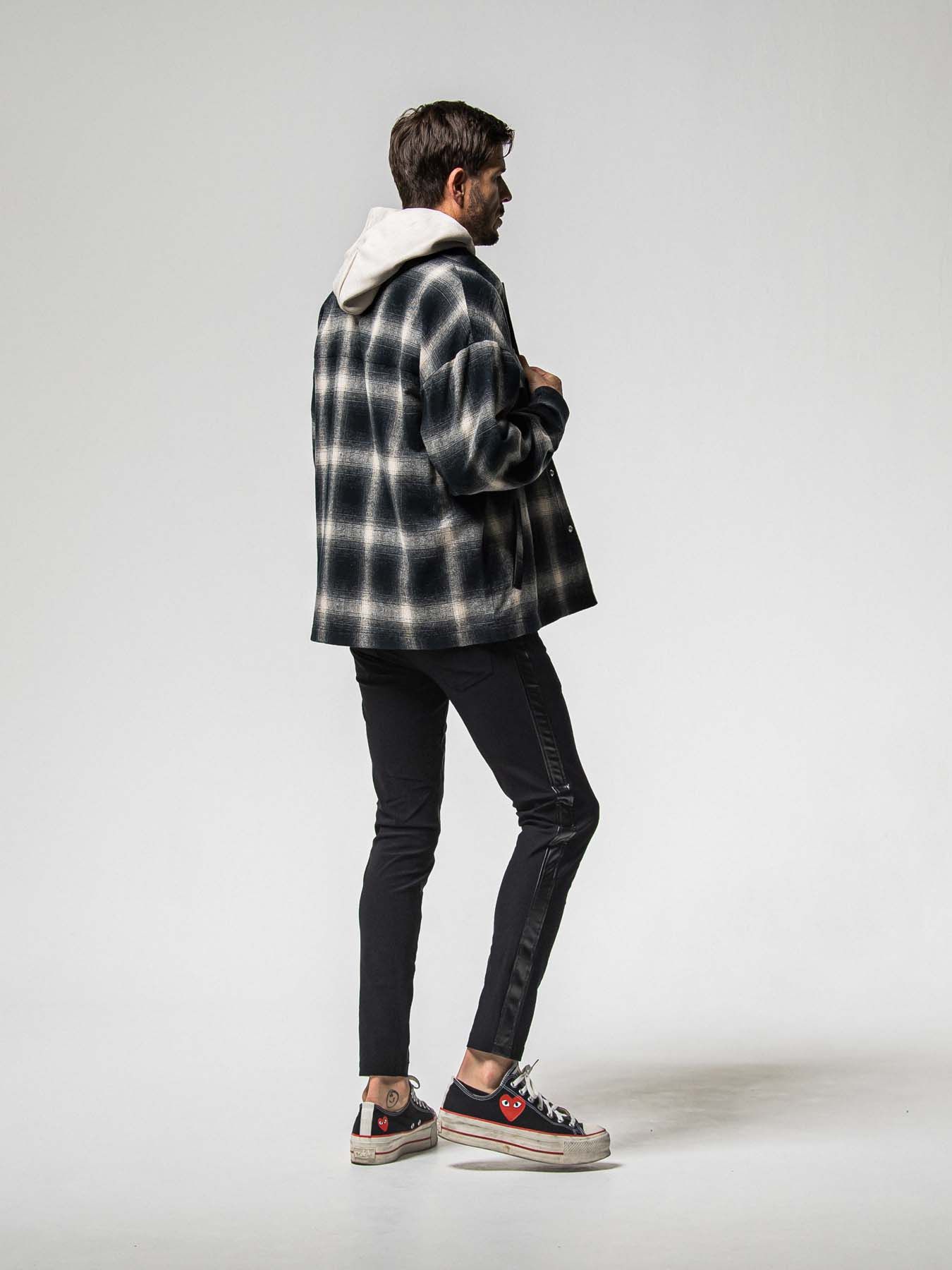 【予約品 8月31日(日) 締切】FLANNEL CHECK JK / フランネルチェック ジャケット / ブラック