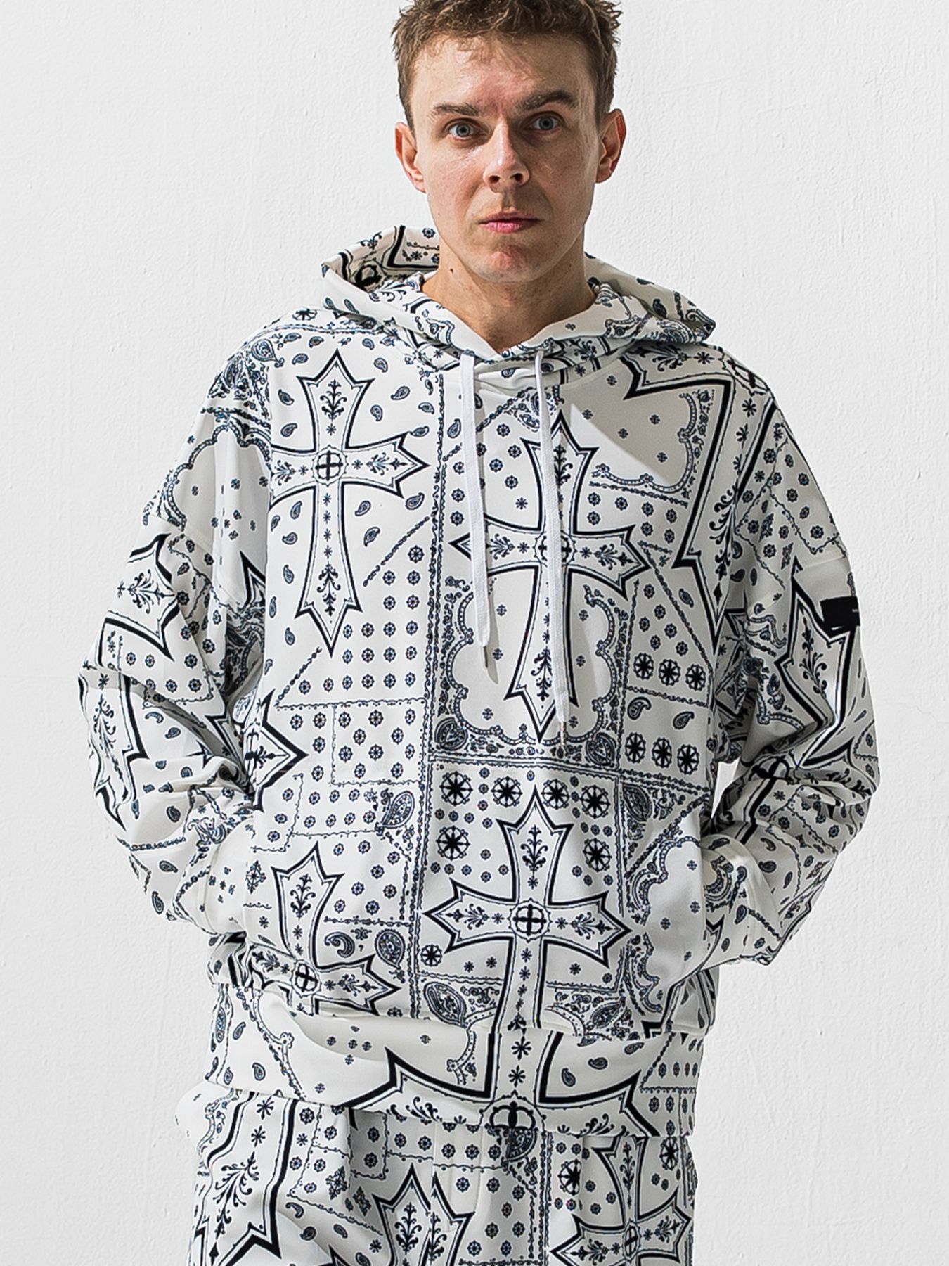 【予約品 9月6日(日) 締切】OVER HOODIE / トリコット オーバーパーカー / クロスホワイト