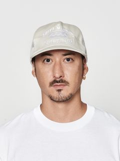 【予約品 10月9日(木) 締切】muta College Logo Mesh Cap / メッシュキャップ / ベージュ【Acanthus × muta MARINE】