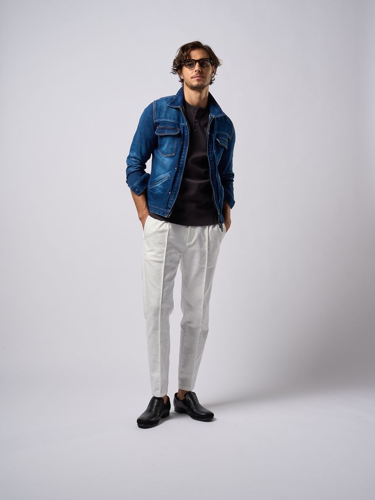 wjk - 【予約品9月19日 10時締め】 denim pin-tuck slacks / 2