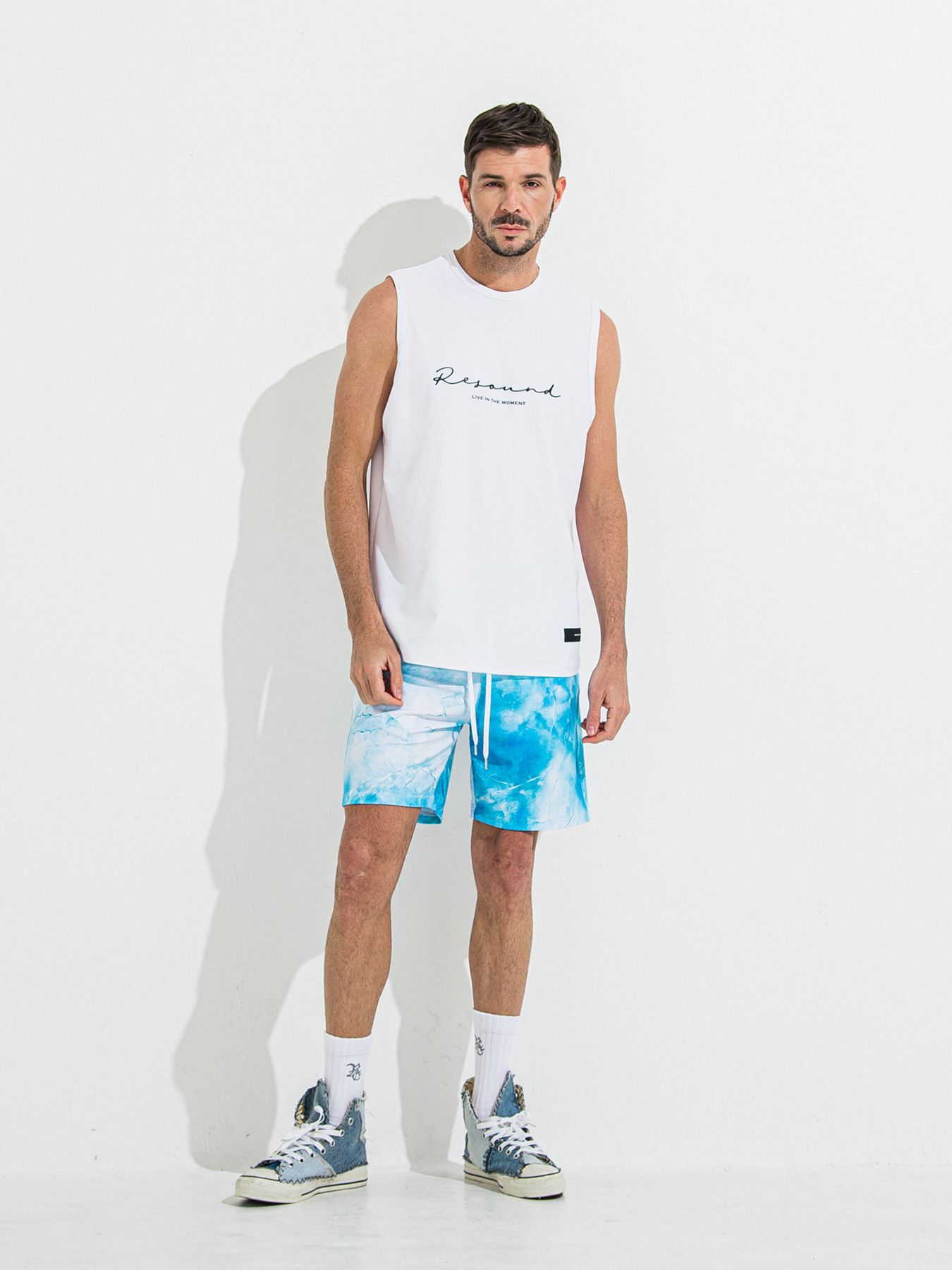 【予約品 】RASH SHORTS / ラッシュガード ショーツ / マーブルブルー