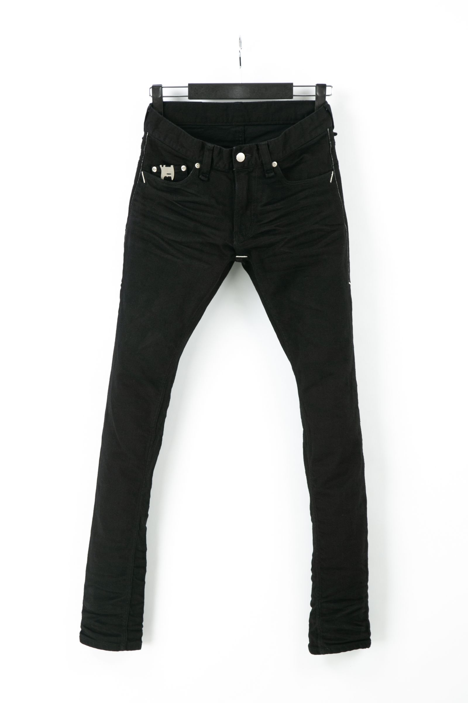 SKINNY JOHN 11oz Organic Cotton Stretch Denim Skinny Jeans / ブラック 【STRUM】