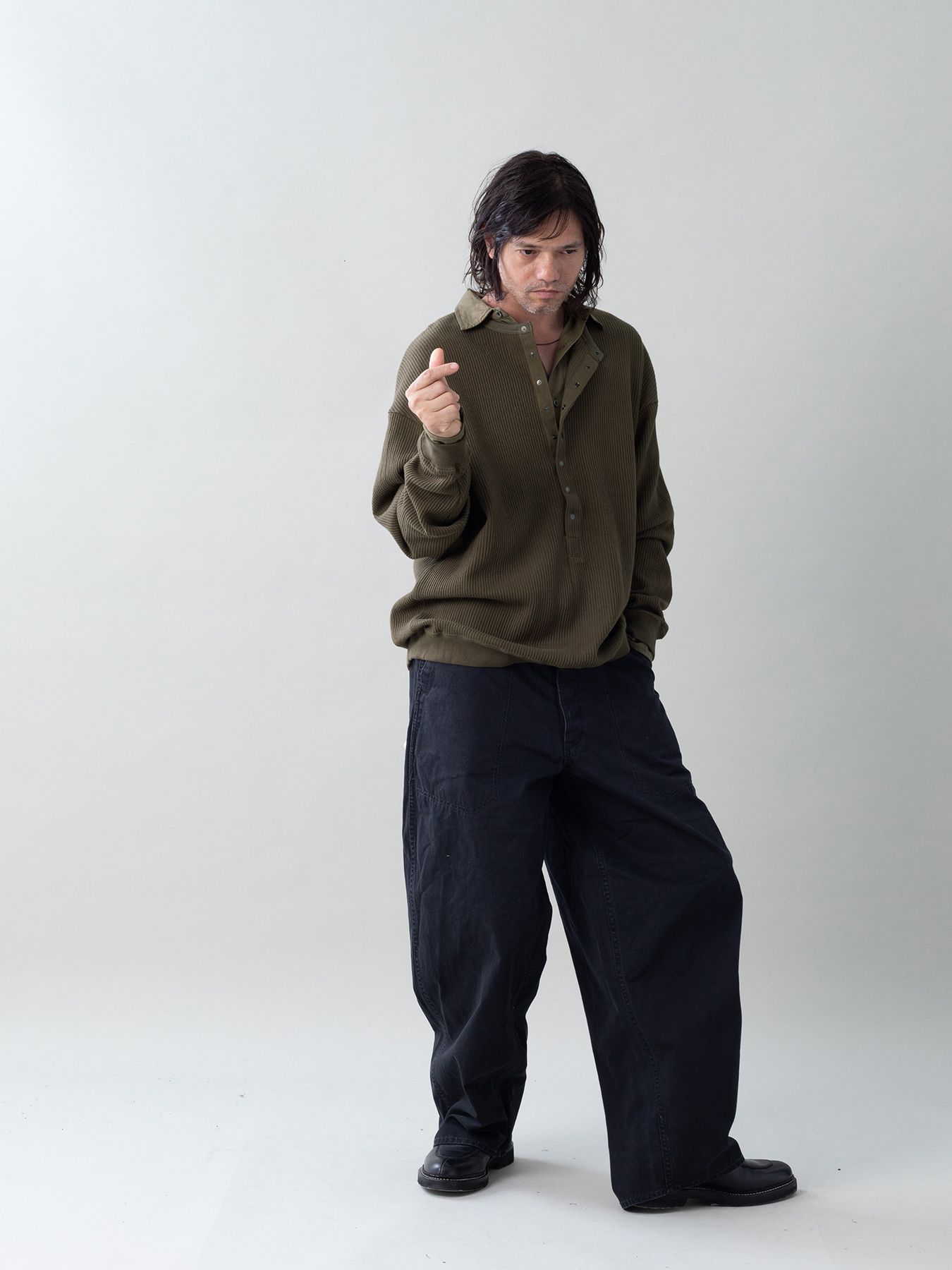 【予約品 5月27日(水) 締切】Deepfront / レールニット カットソー / ベージュ