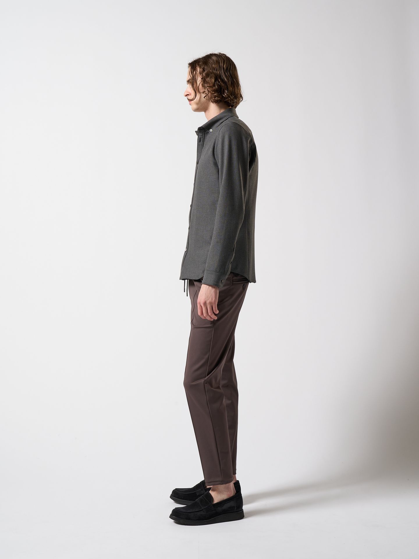 【予約品】 B.D shirt(cosmical warm) / ボタンダウンシャツ / チャコール