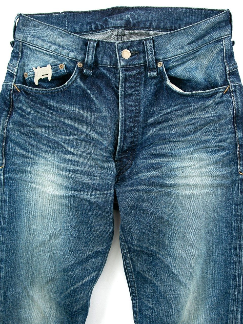 12.5oz Organic Cotton Stretch Denim Regular Straight Jeans / 12.5oz オーガニックコットン ストレッチデニム レギュラーストレート  / 1977 / インディゴUSED