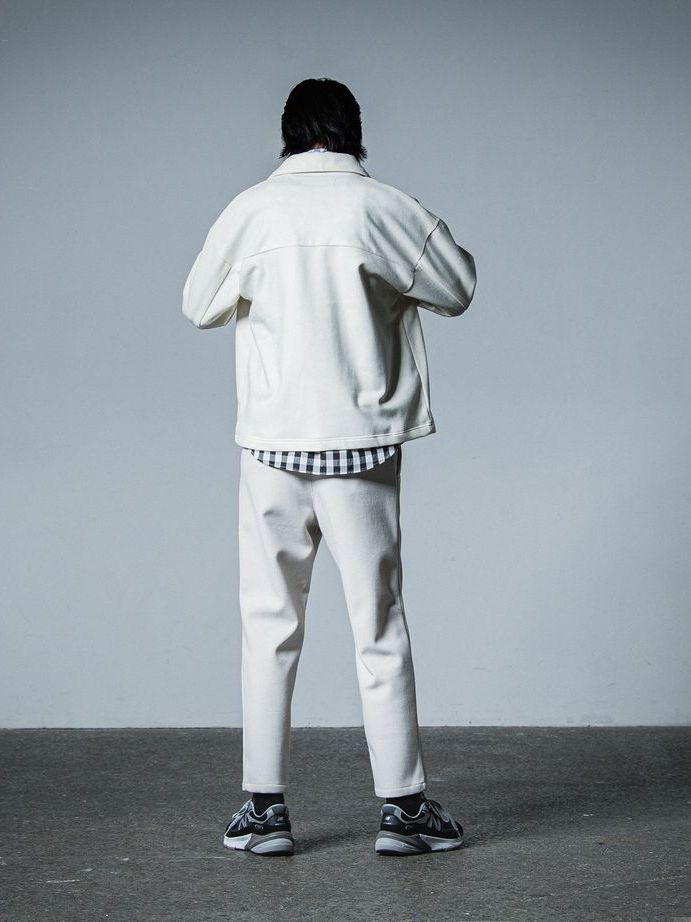 《予約品》 PAT WIDE EASY PANTS  / イージースラックス / オフホワイト・メルトン