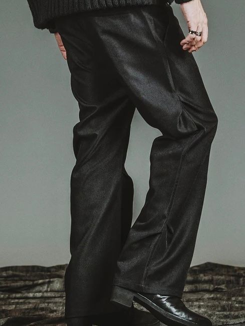 ワイドレッグタックトラウザース 857006-382Pブラック【NOID.】