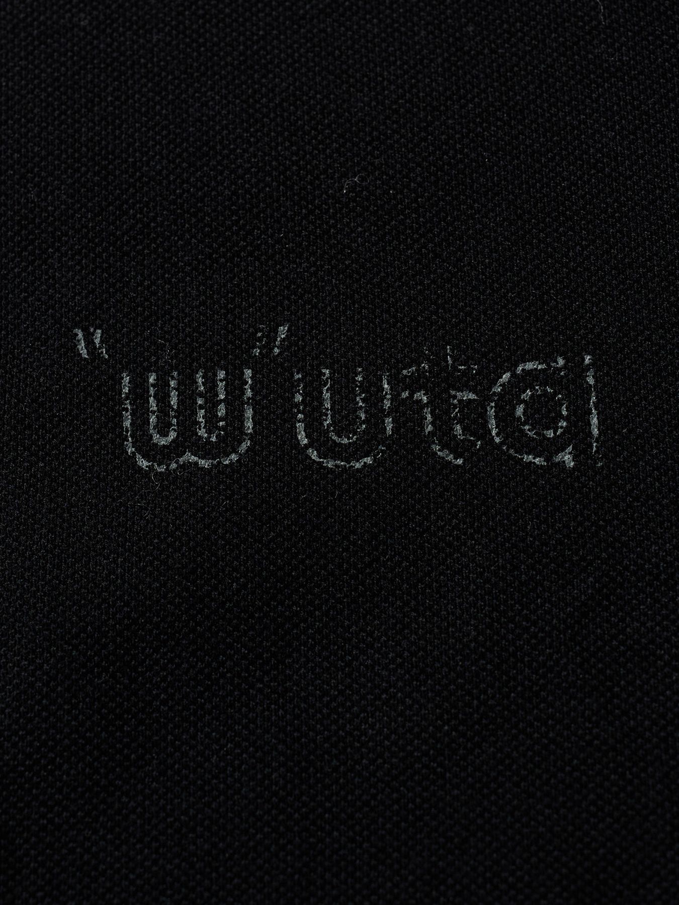 【予約品 1月25日(日) 締切】muta × wjk collection：cut-off polo S/S (printed) / カットオフ ポロ ショートスリーブ / ブラック