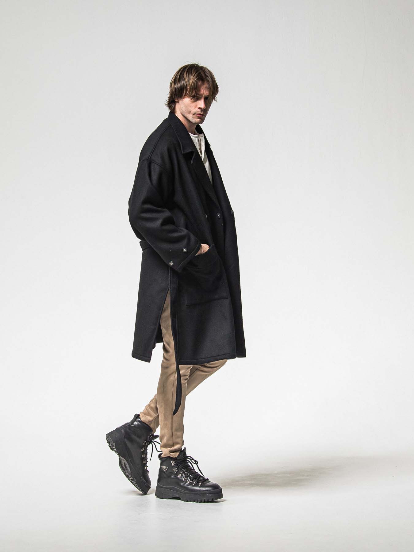 【予約品 8月31日(日) 締切】CHRIS EASY SUEDE TUCK PANTS / クリス イージー スウェードタックパンツ / ブラウン
