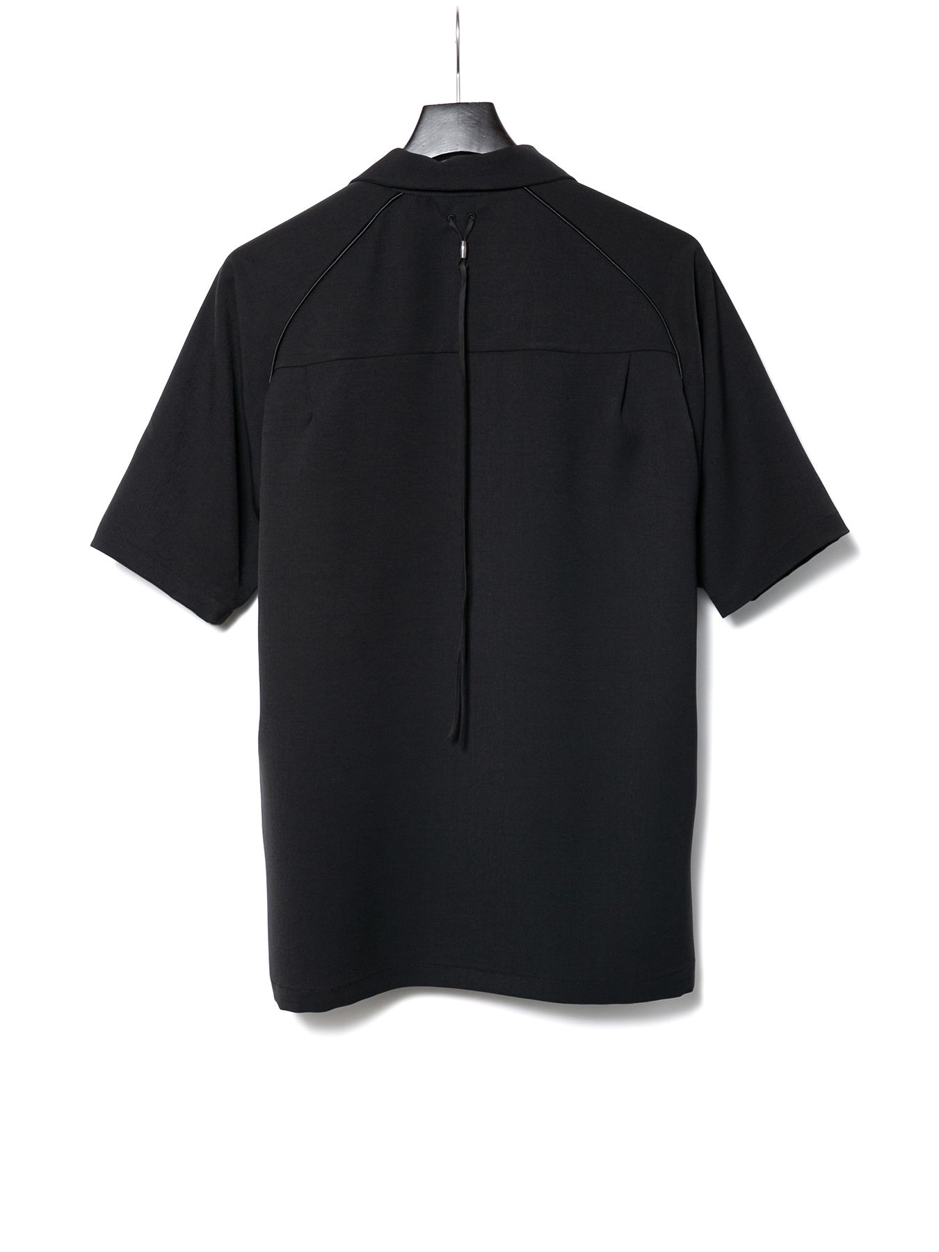【予約品 10月12日(日) 締切】Polyester Stretch Twill H/S Bowling Shirt / ポリエステル ストレッチ ツイル 半袖 ボーリングシャツ / ブラック
