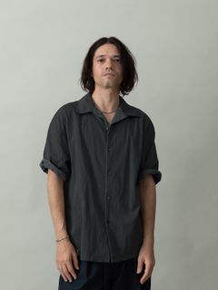 【予約品 2月1日(日) 締切】FLIPSHIRTS / オープンカラーシャツ / チャコール