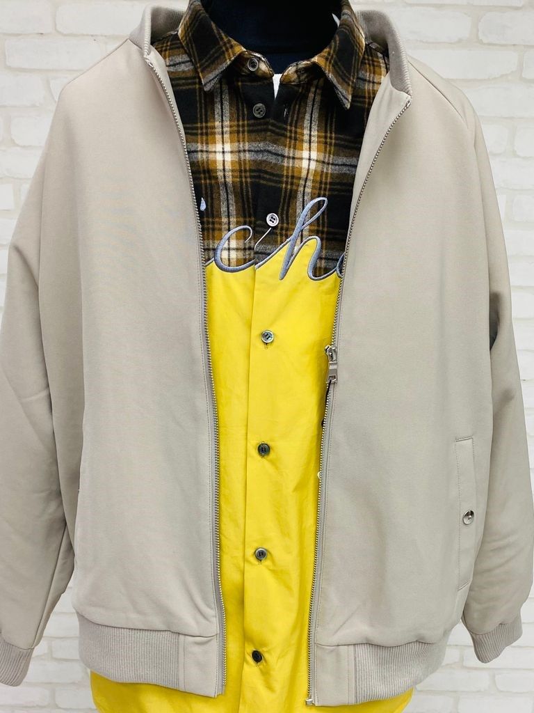 EMBROIDERY SWITCHING チェックシャツ / Yellow