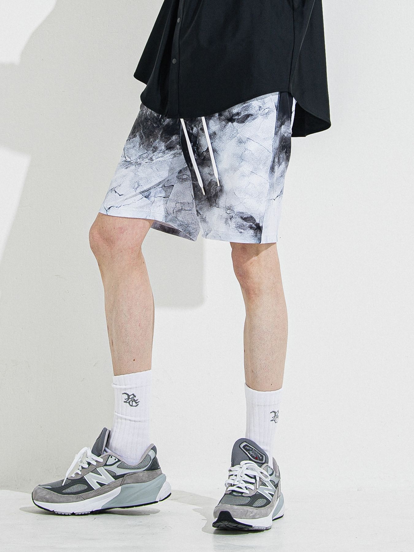 【予約品 】RASH SHORTS / ラッシュガード ショーツ / マーブルホワイト