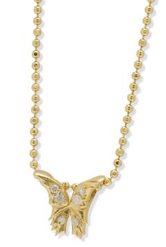 《予約品》 ButterflyNeckless ネックレス Silver925金メッキ+Daimond 【kiryuyrik】 12月入荷予定