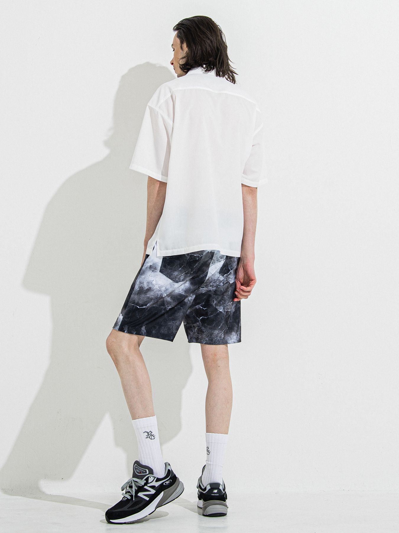 【予約品 】RASH SHORTS / ラッシュガード ショーツ / マーブルブラック