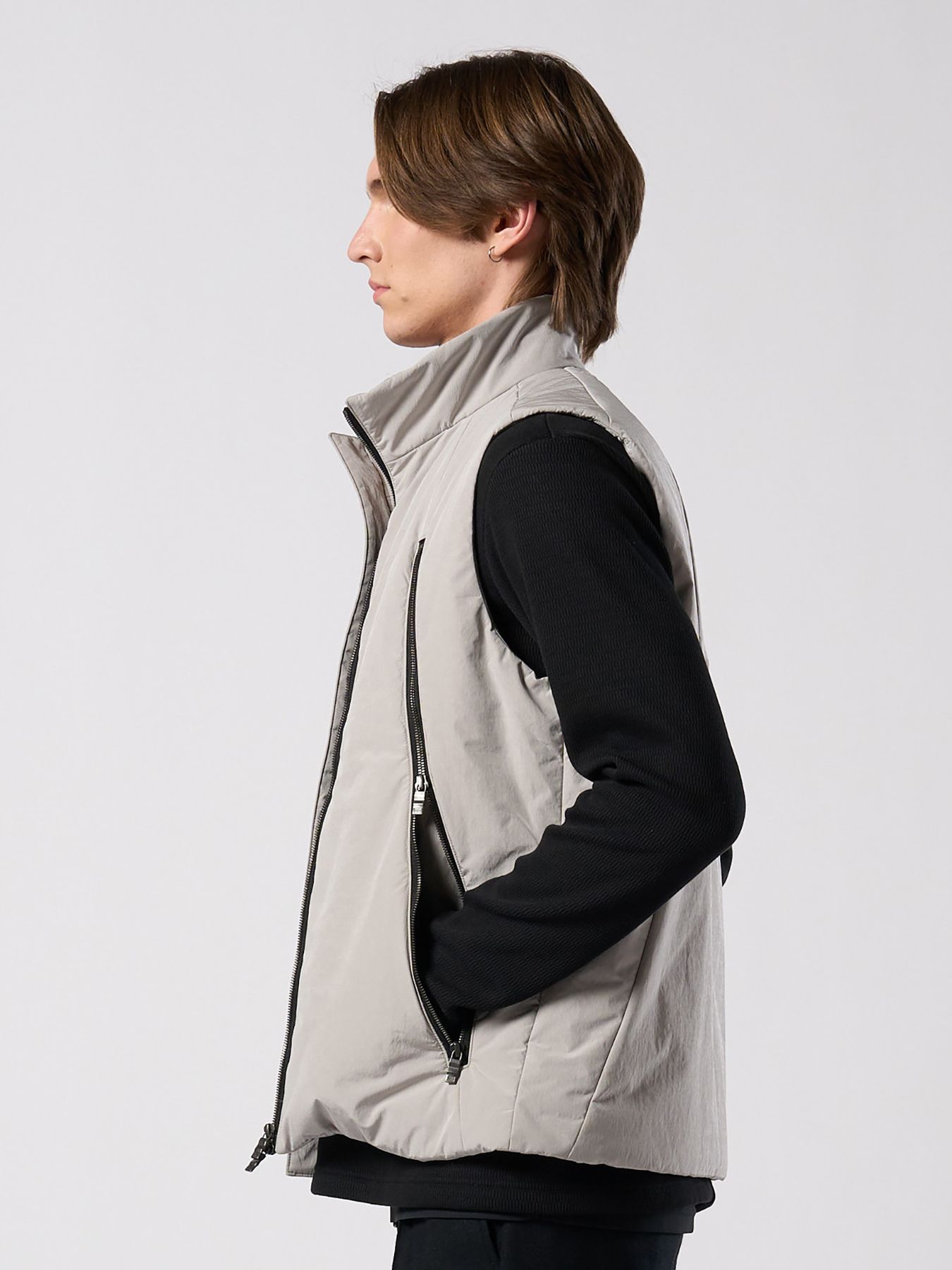 【予約品 4月19日(日) 18時締切】solid zip vest / ソリッド ジップベスト / フェードグレー