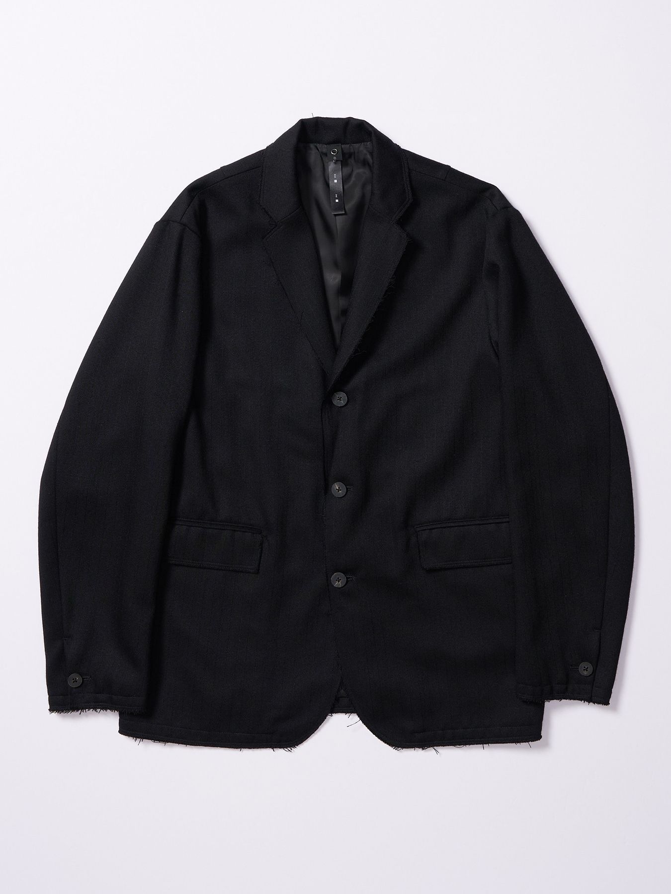 【予約品 4月19日(日) 18時締切】venetian stripe single jacket / ヴェネツィアン ストライプ シングルジャケット / ブラック