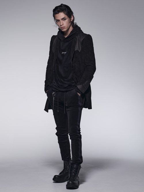 《予約品》 SideLameTPEasyPants / サイドラインイージパンツ / ブラック 【kiryuyrik】 11月以降入荷予定