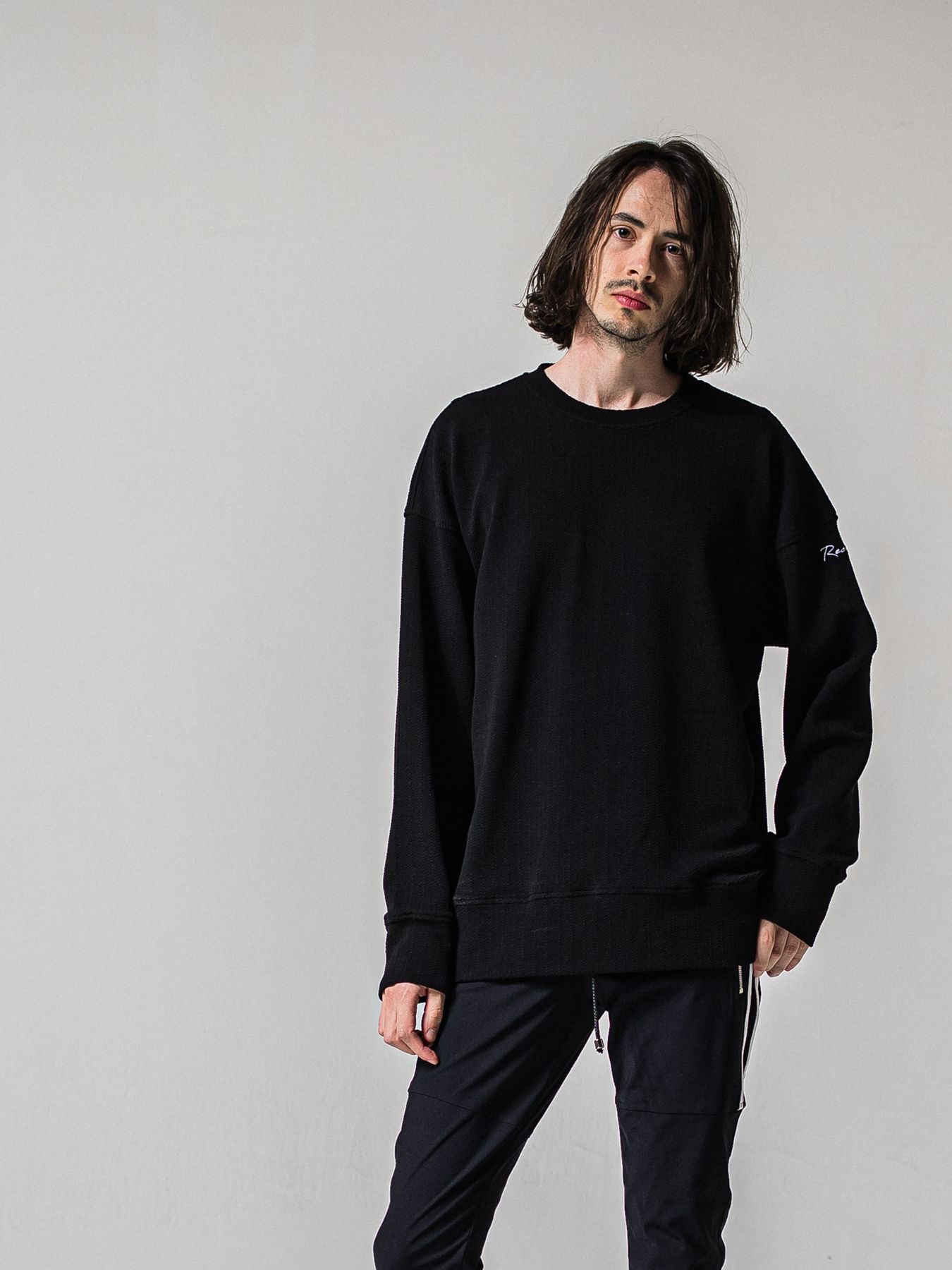 【予約品 11月16日(日) 締切】BLISTER TRAINER / ブリスターニット トレーナー  / ブラック