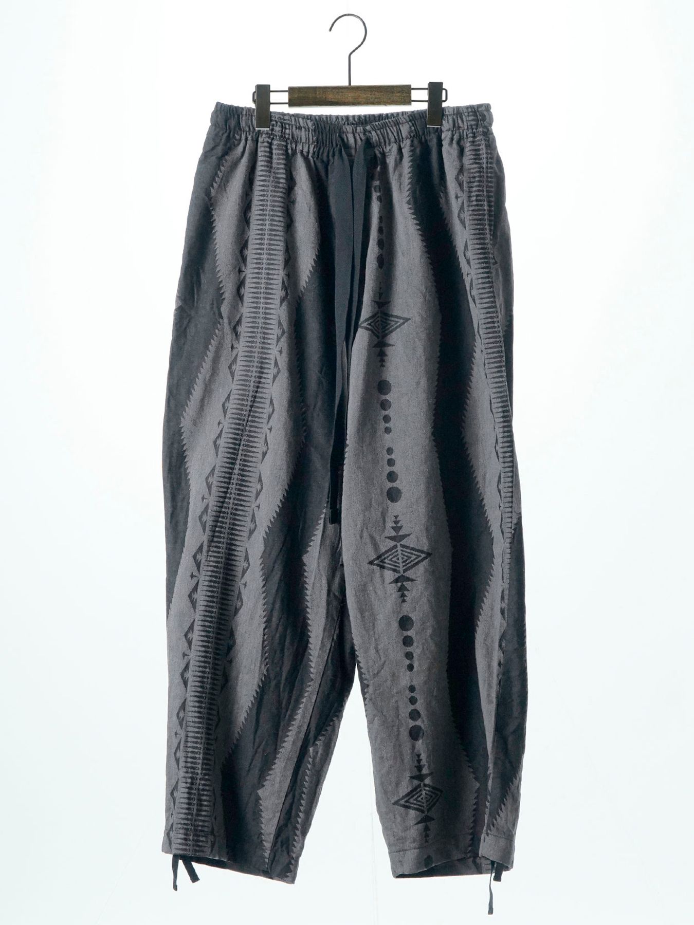 【予約品 6月2日(月) AM10時 締切】FOLKESTRIPE TROUSERS / イージートラウザーズ / ライトグレー×ブラック