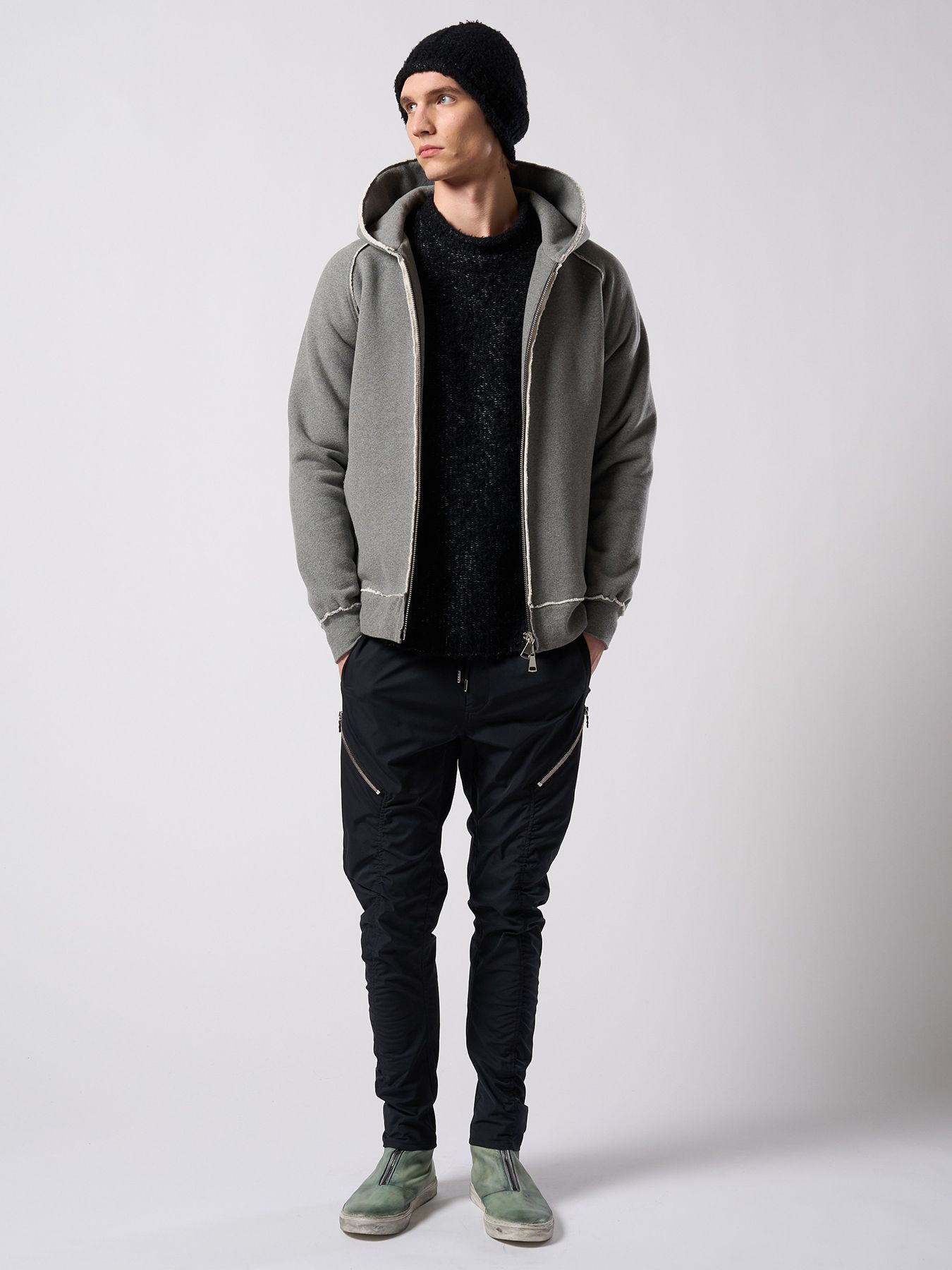 【予約品 4月19日(日) 18時締切】front zip bootie / ホースレザー フロントジップブーツ / ダストグレー