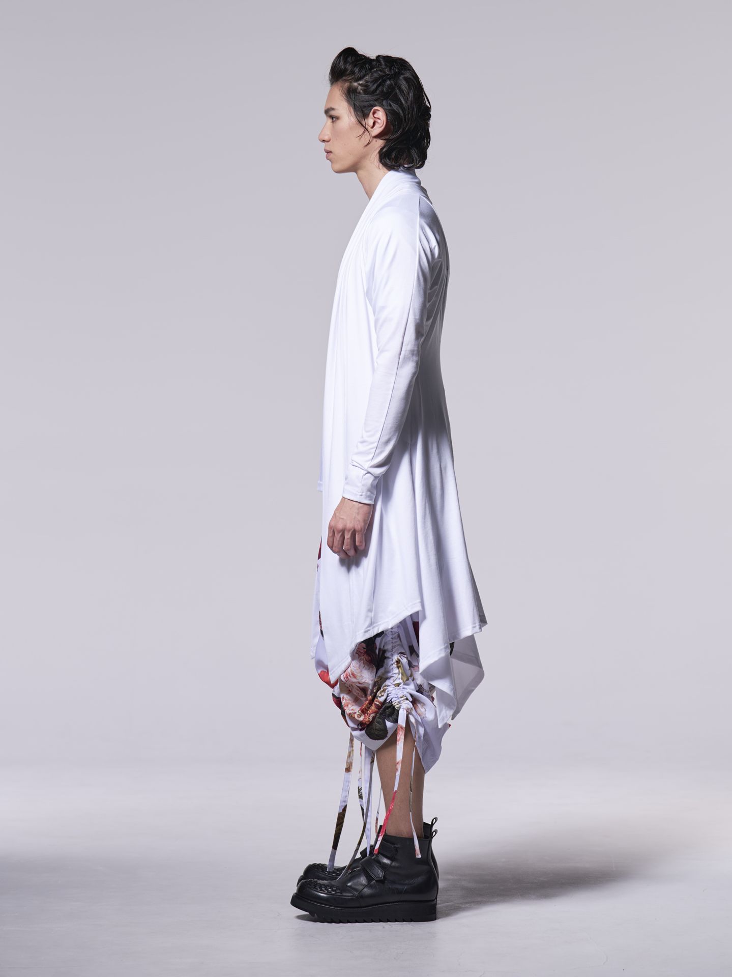 《予約品》 SharringWideTuckSlacks / ワイドタックスラックス / ホワイト・フローラ柄