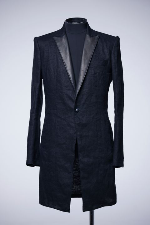 《予約品》 Eco Leather Lapel Long Jacket ジャケット / Black 【THE ONENESS】 6月入荷予定