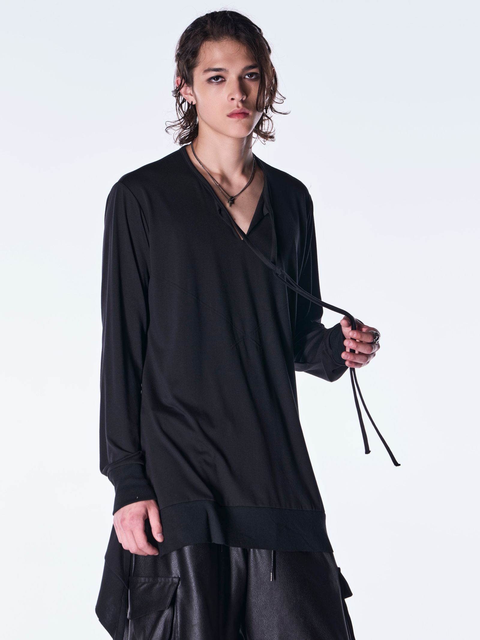 【予約品 6月29日(月) 締切】BEATENJIKU Piping Flare T-Shirt / パイイング フレア Tシャツ / ブラック