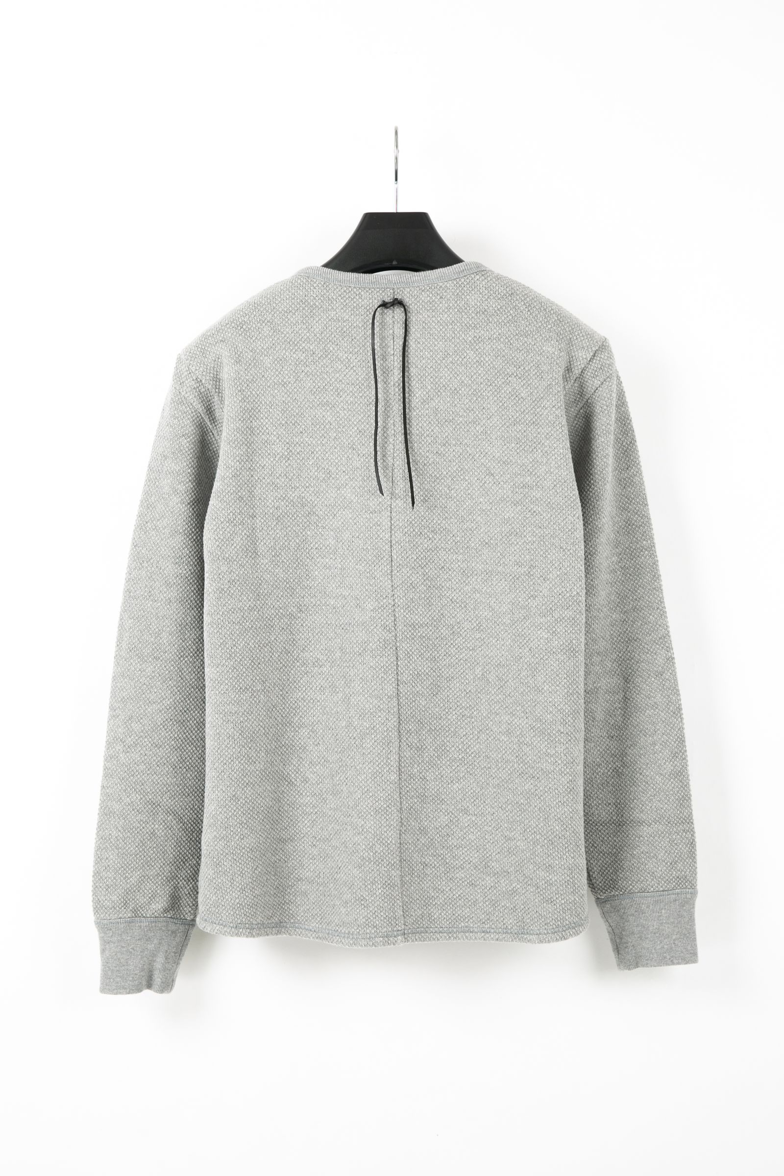 ローゲージストレッチ カノコダブル ジャージ ヘンリーネックTシャツ / GRAY 【STRUM】