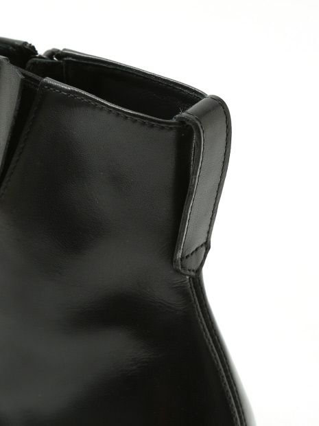 サイドゴア ジップブーツ ブラック 4cmヒール【5351 POUR LES HOMMES】