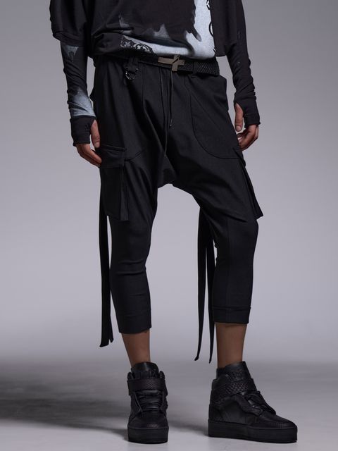 3/4 Sarrouel Pants / 七分丈 サルエルパンツ / ブラック