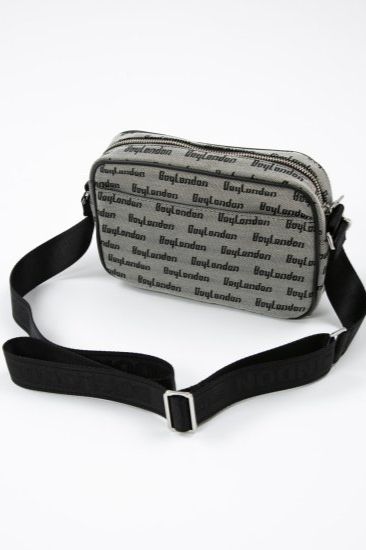 CHAIN DESIGN SHOULDER BAG / グレー 【BOY LONDON】