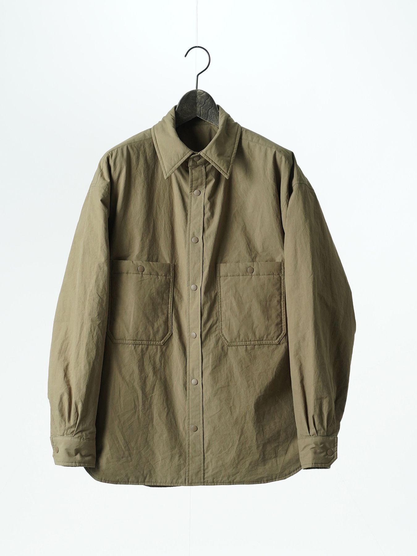 【予約品 5月6日(水) 締切】FLIPPADDING-SHIRTS / リバーシブルシャツ / オリーブ×オリーブ