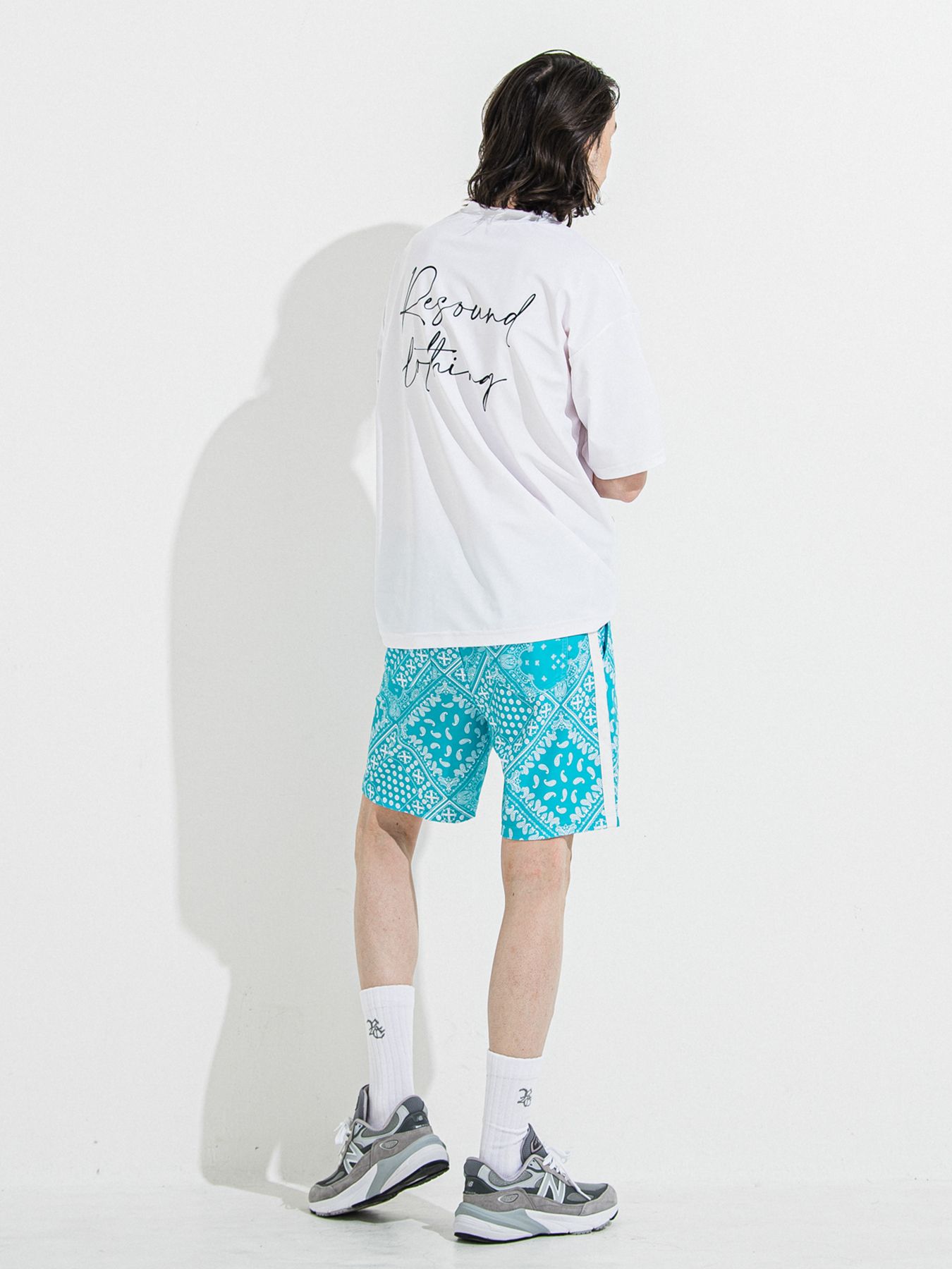 【予約品 】RASH SHORTS / ラッシュガード ショーツ / バンダナブルーグリーン