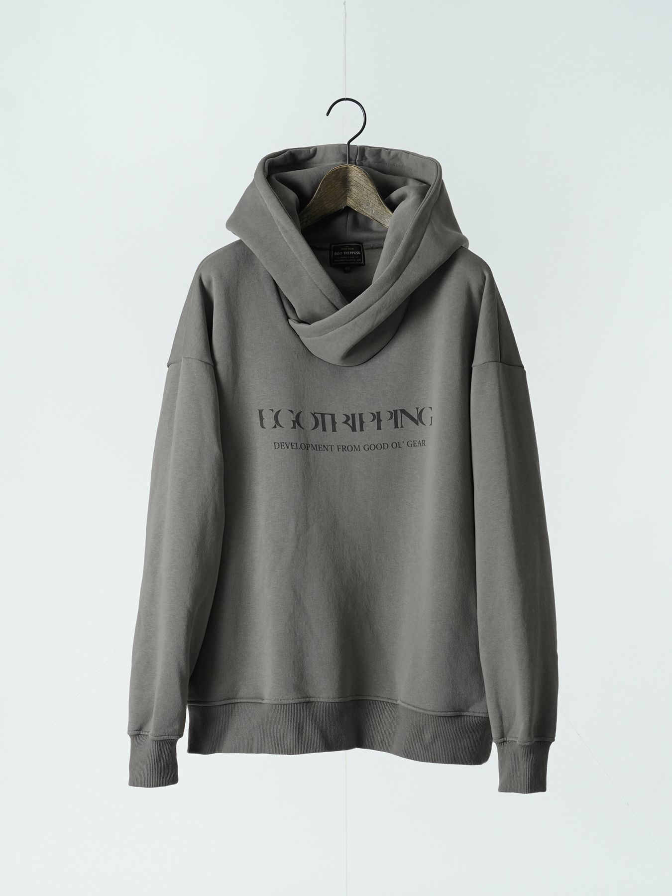 【予約品 5月27日(水) 締切】COWL-WOOLSWEATPARKA print / ロゴプリント スウェットパーカー / グレー