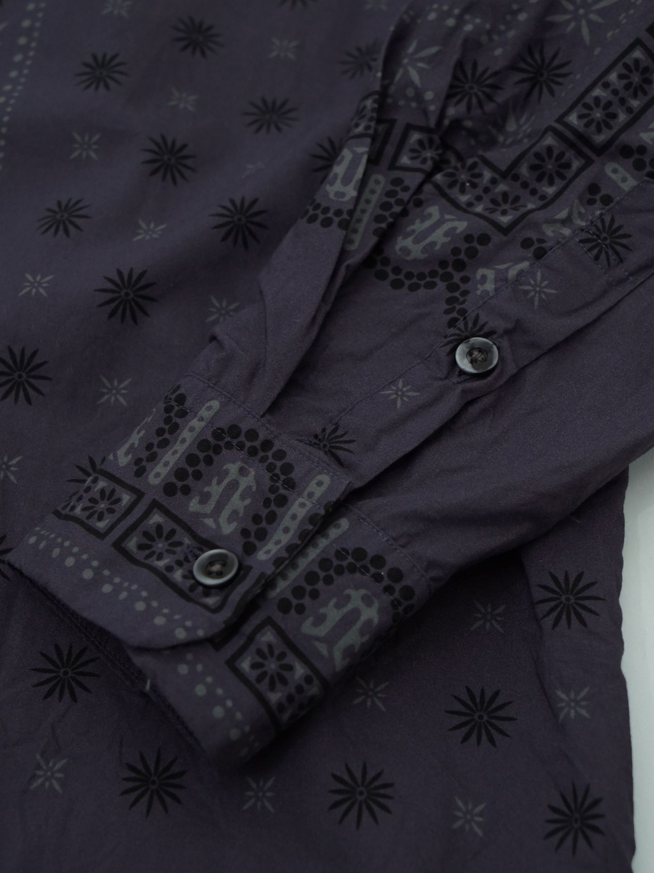 【予約品 2月1日(日) 締切】VINTAGEBANDANA SHIRTS / ヴインテージバンダナ柄 長袖シャツ / パープル